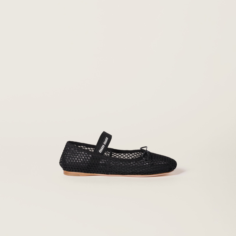 Miu Miu Mesh fabric ballerinas outlook