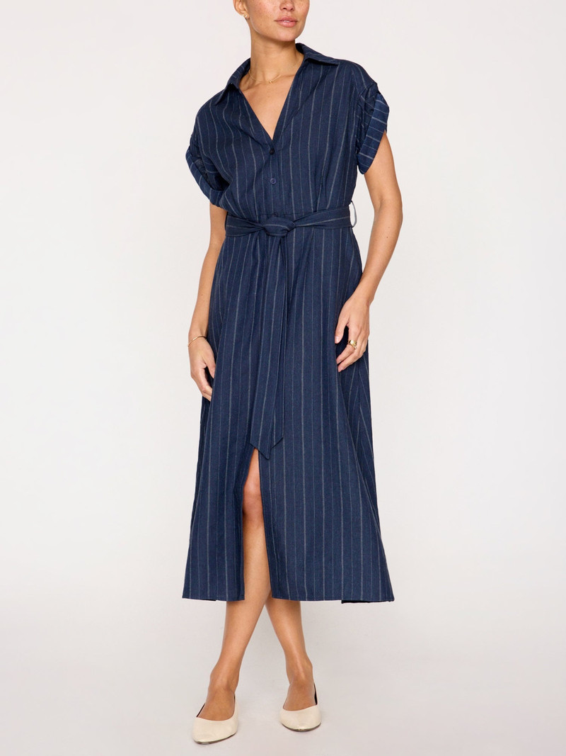 BROCHU WALKER The Fia Belted Stripe Dress outlook