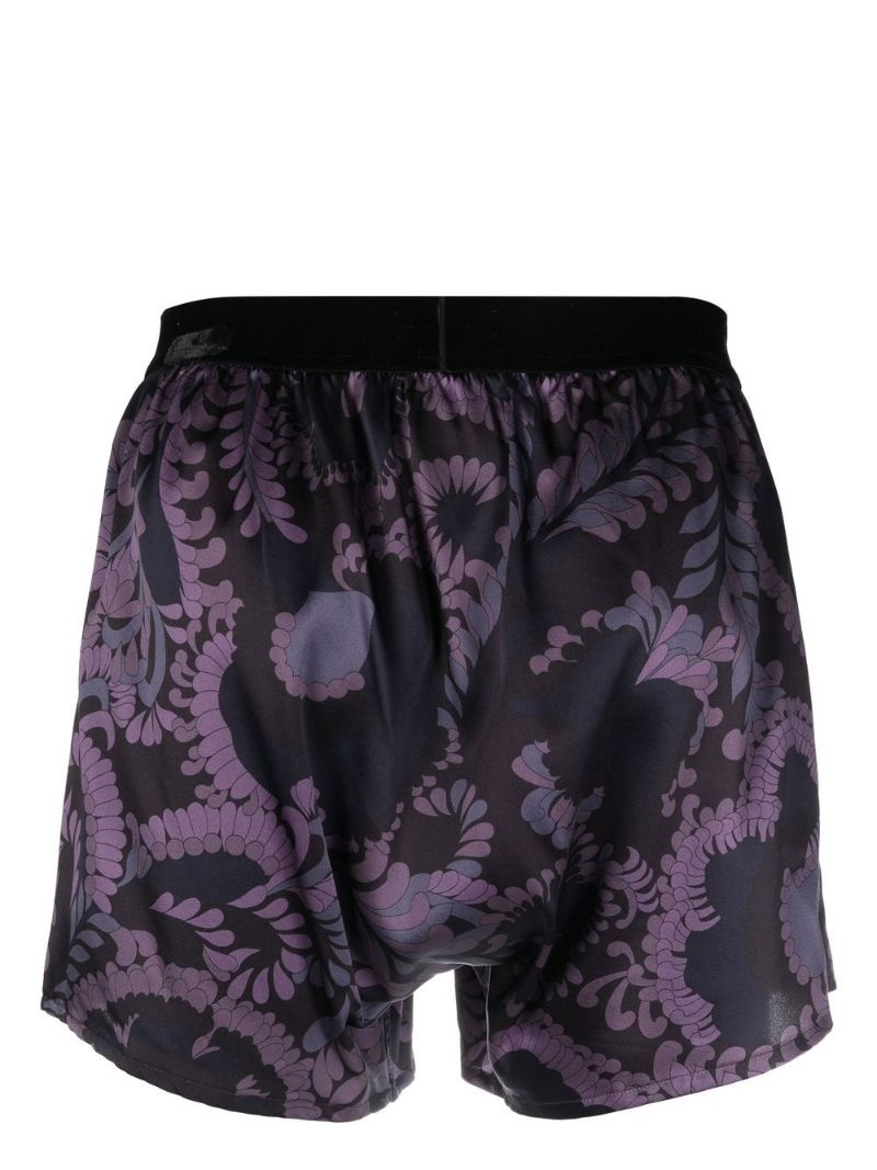 '70s paisley floral swim shorts - 2