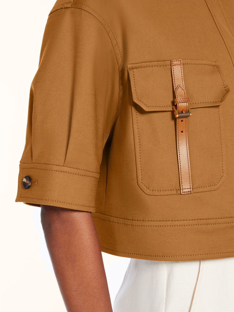 AGIATE Stretch cotton cropped jacket 5