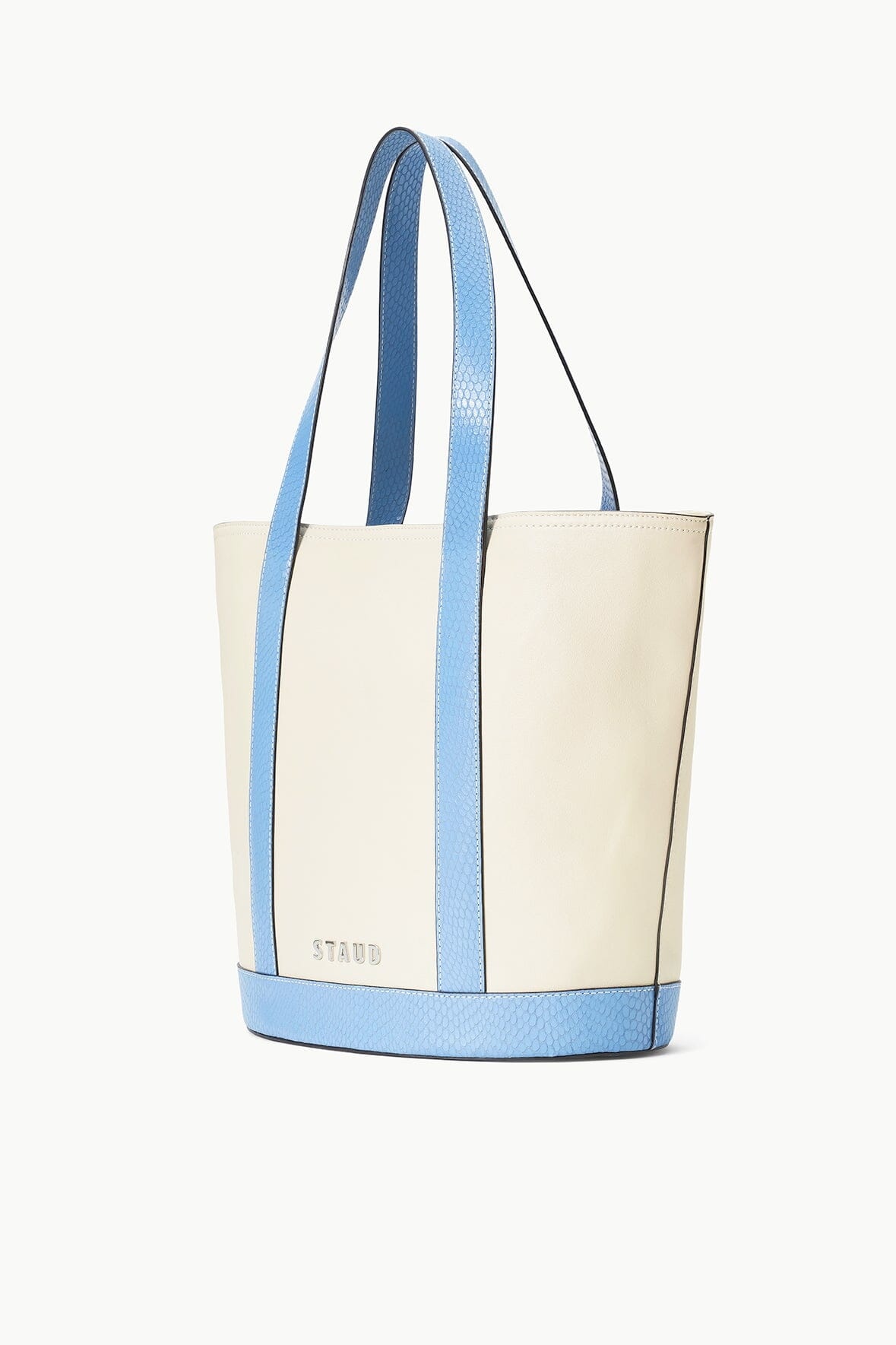 STAUD CUSTOM ALLORA TOTE CREAM STAUD BLUE - 3