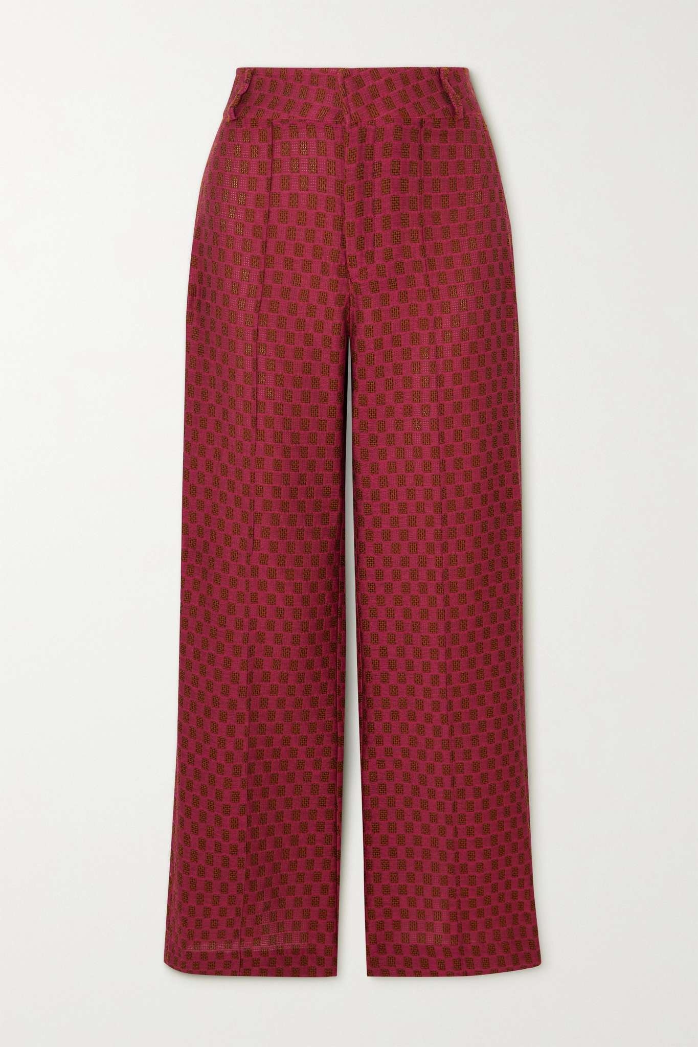 Yoshi jacquard wide-leg pants - 1