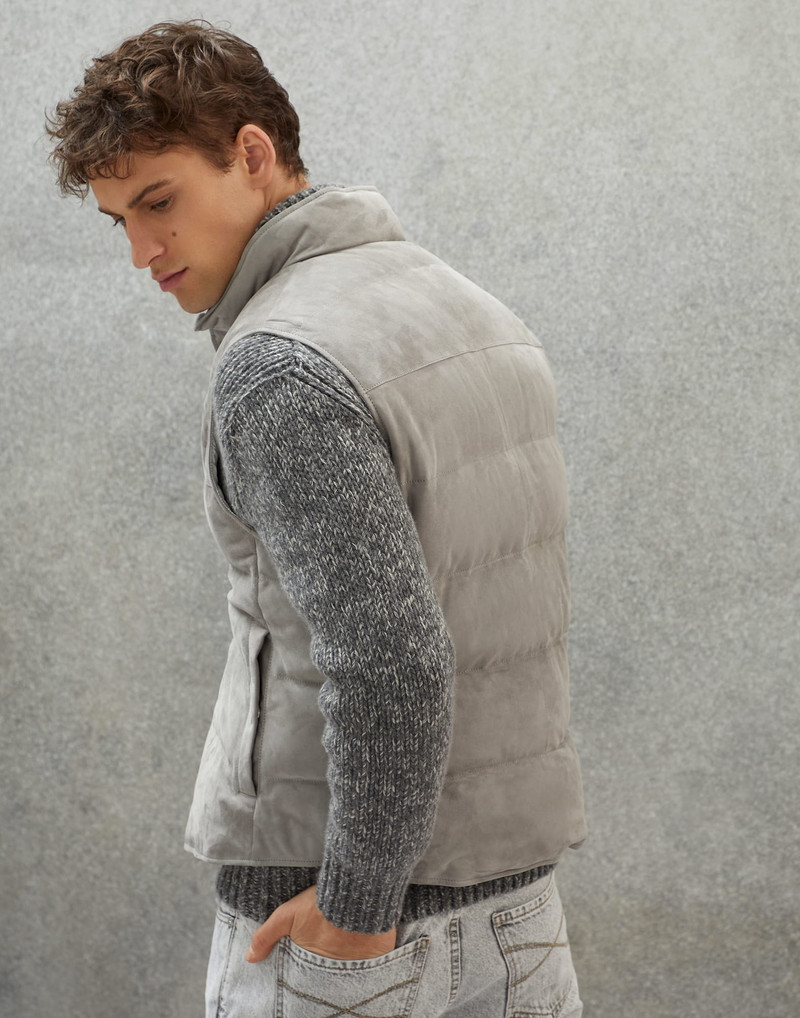 Brunello Cucinelli Suede down vest outlook