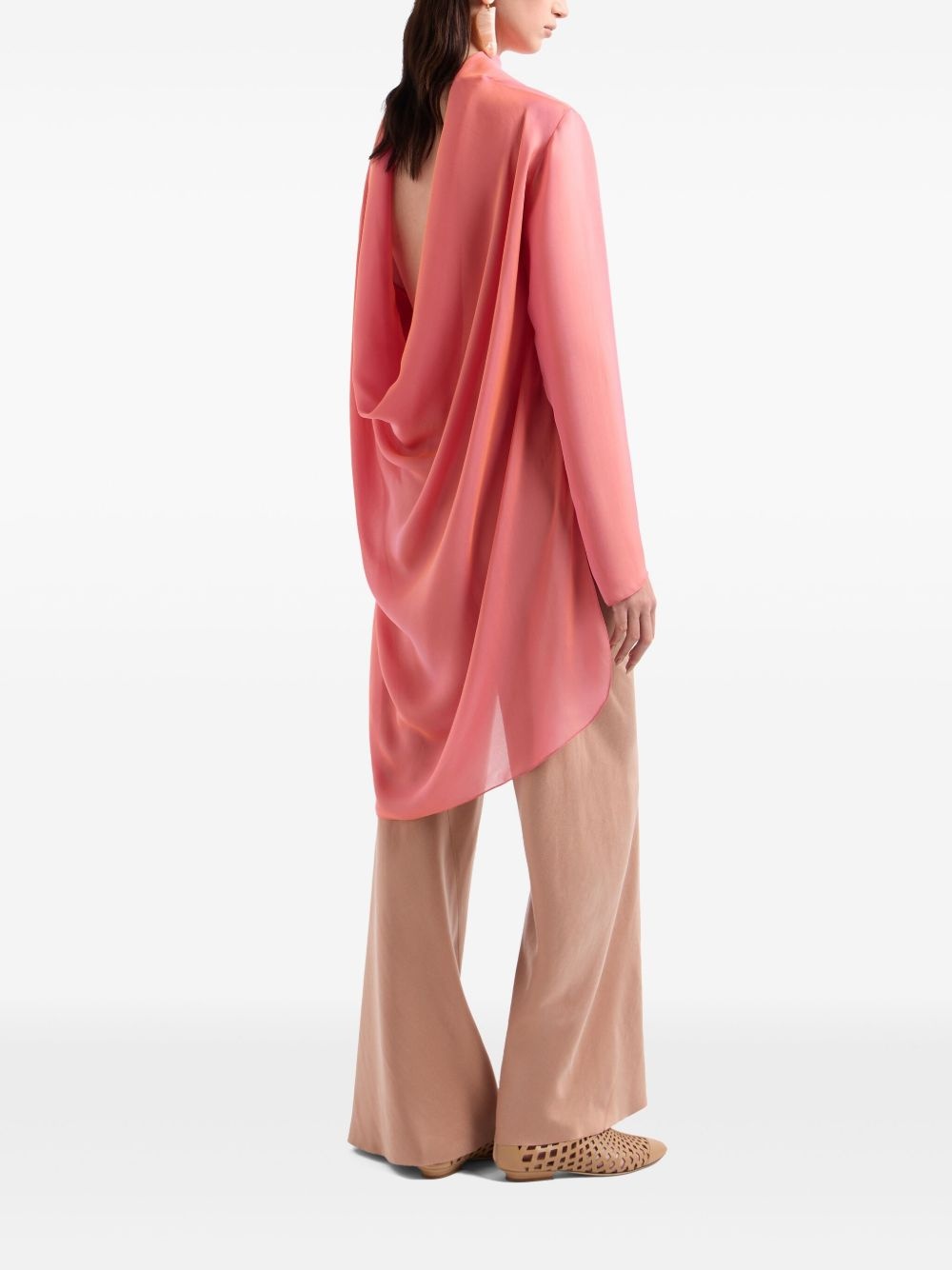 drap-detailing blouse - 3