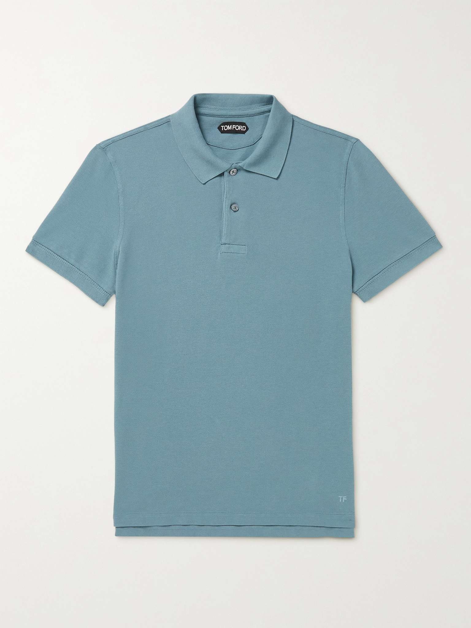 Garment-Dyed Cotton-Piqué Polo Shirt - 1