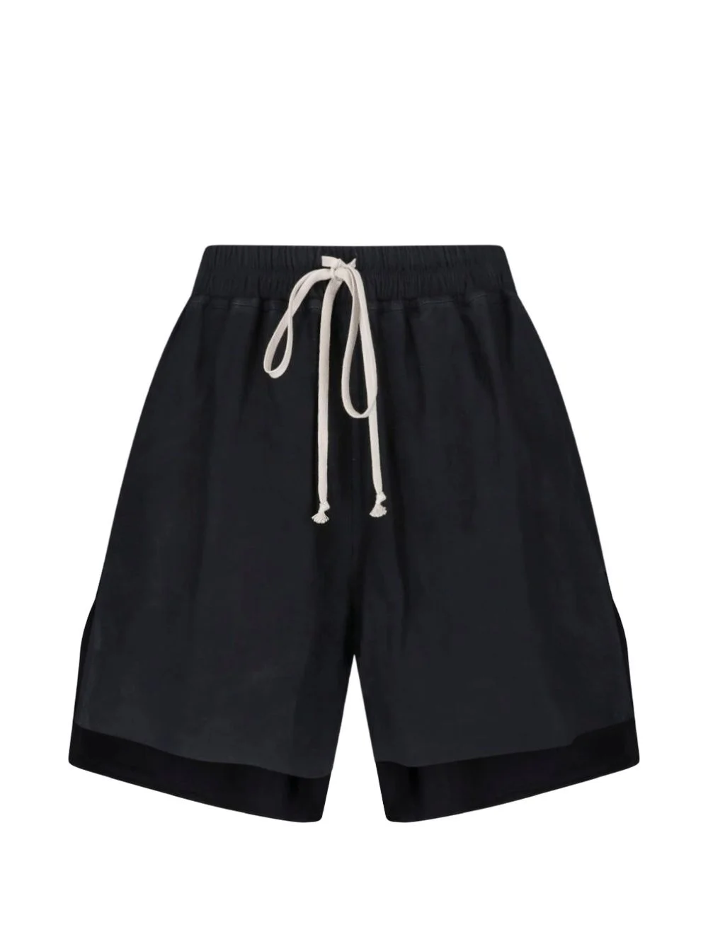 drawstring leather shorts - 1