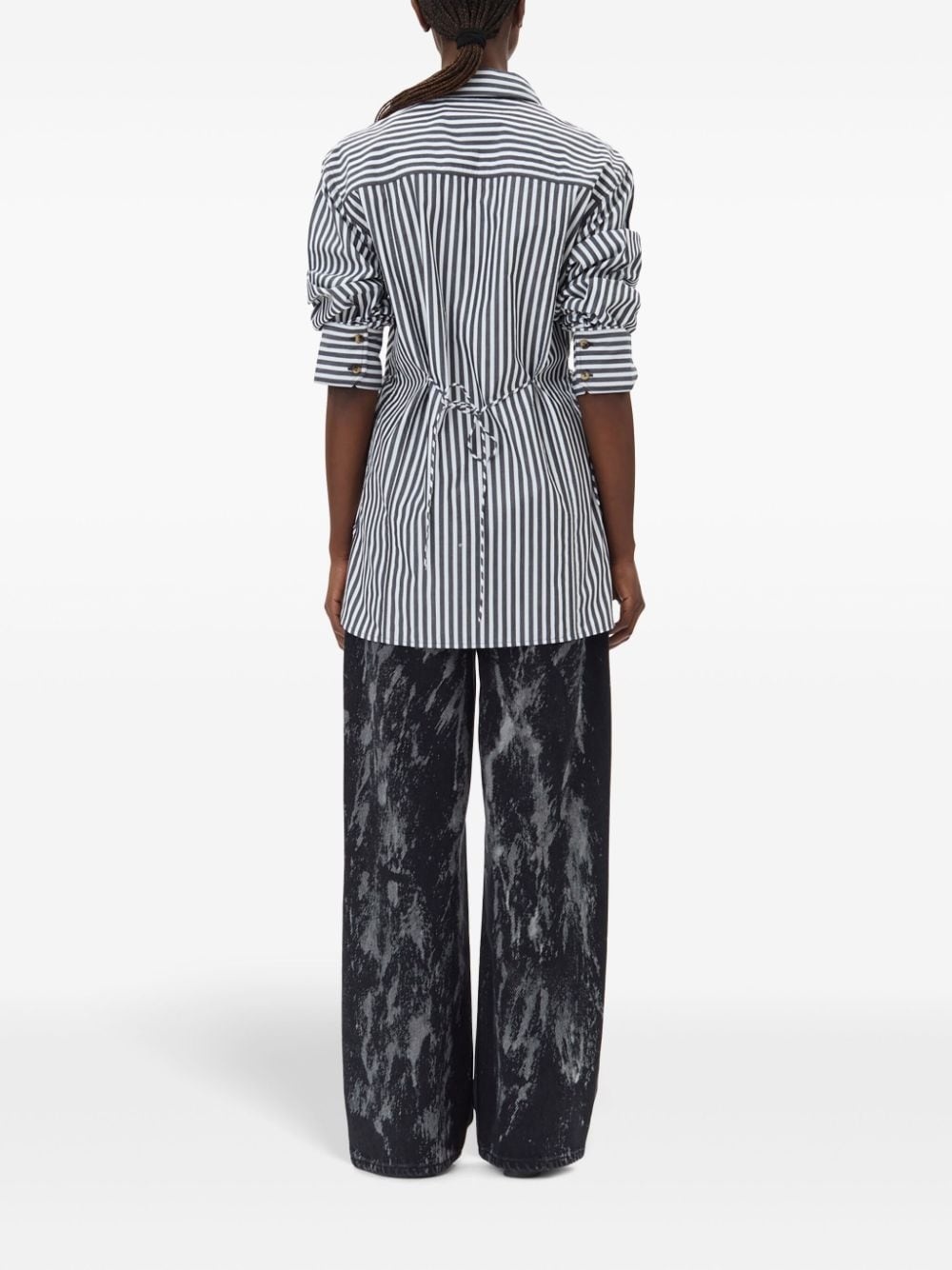 striped poplin shirt - 4