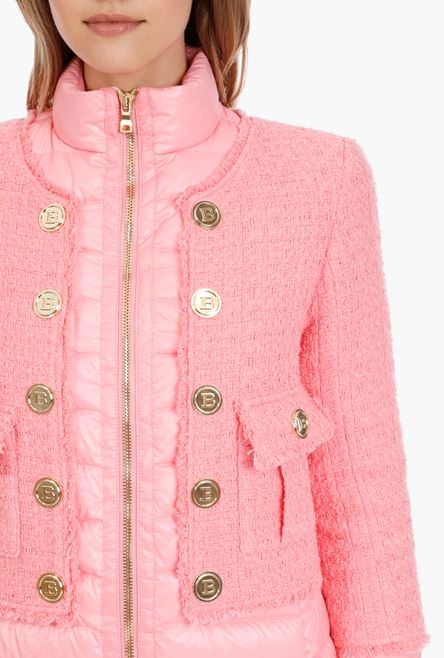 Pink down bi-material jacket - 6