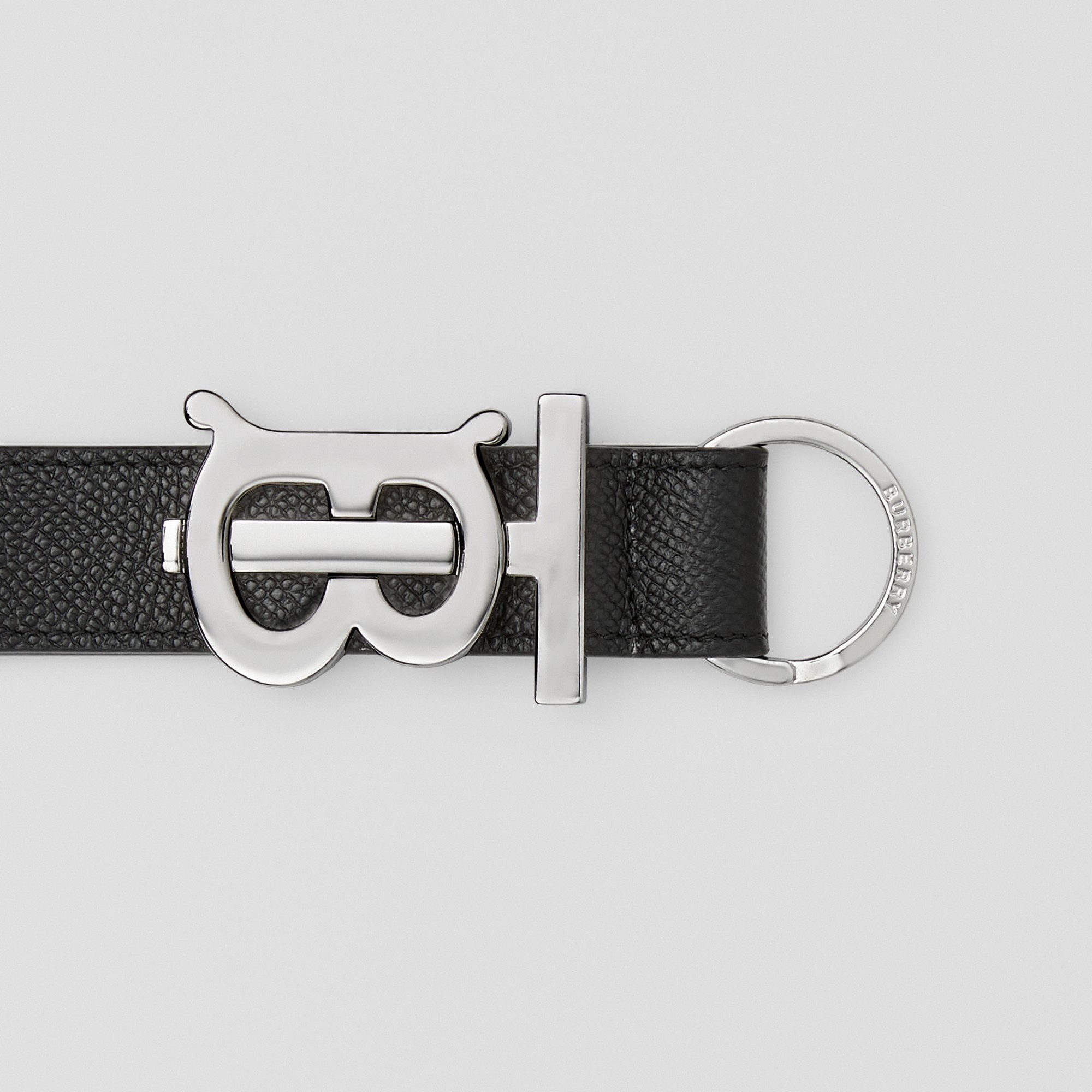 Monogram Motif Grainy Leather Key Ring - 2