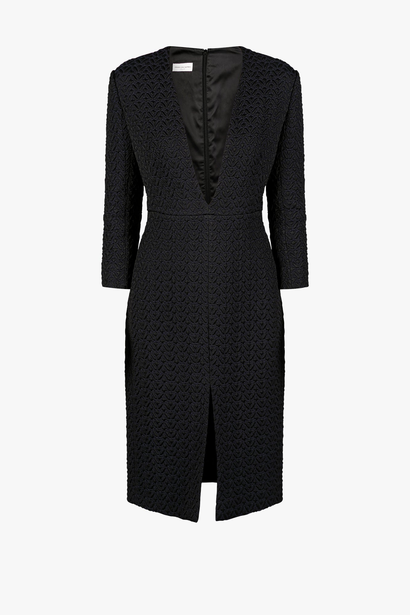 V-NECK FITTED DRESS - 1