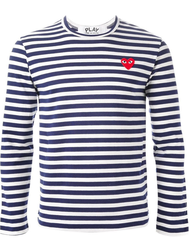MENS STRIPED TEE RED HEART - BLUE 1