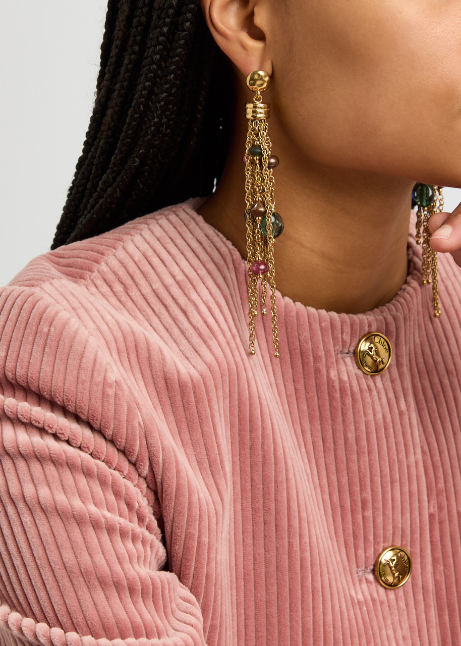 Chloe The Pompoms Tassel Drop Earrings - 2