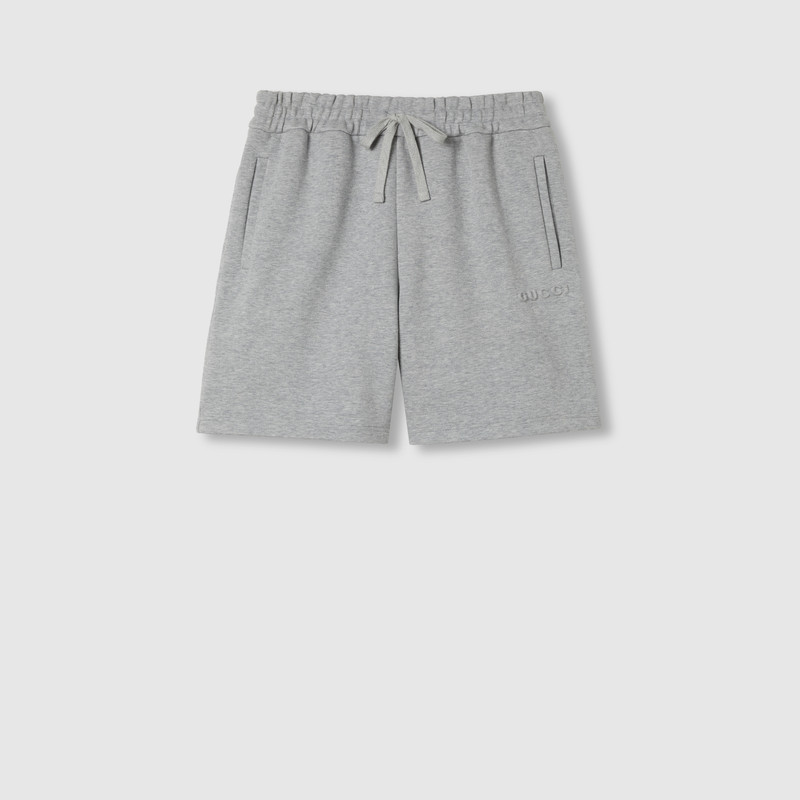 Embossed cotton jersey shorts 1
