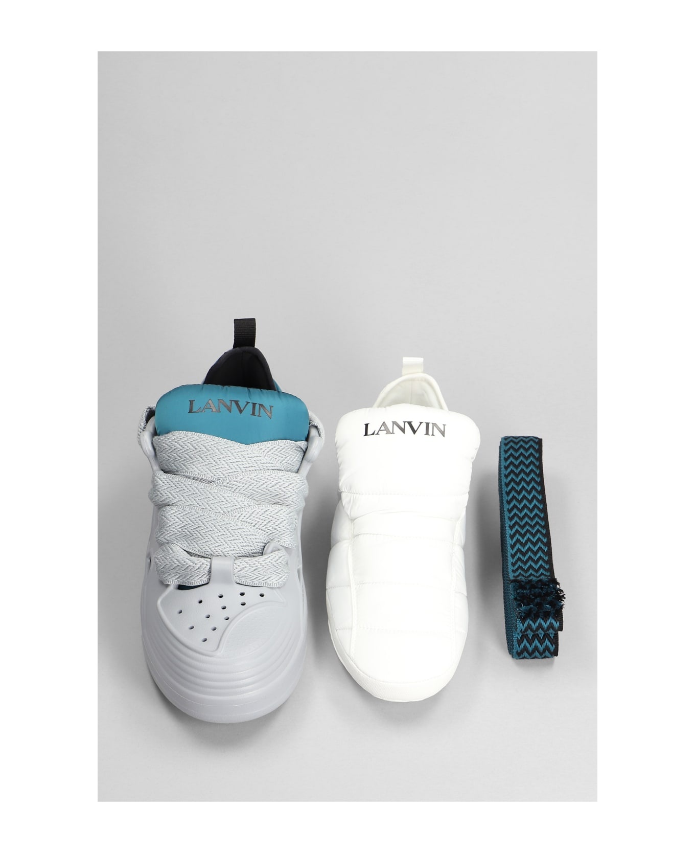 Curb Block Sneakers In Grey Polyethylene - 5
