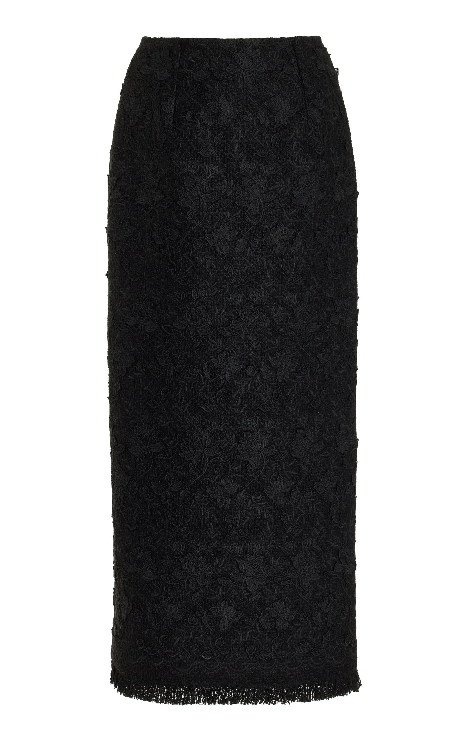 Gardenia Guipure Tweed Pencil Skirt black - 1
