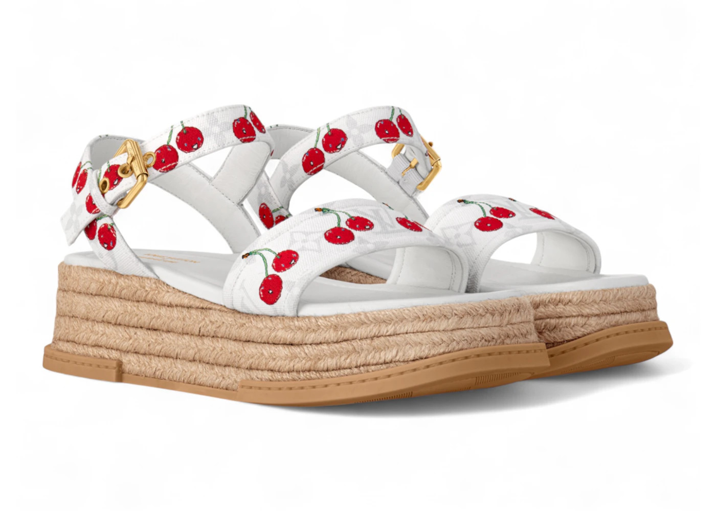 Louis Vuitton Cherry Maya Platform Sandal x Takashi Murakami White - 2