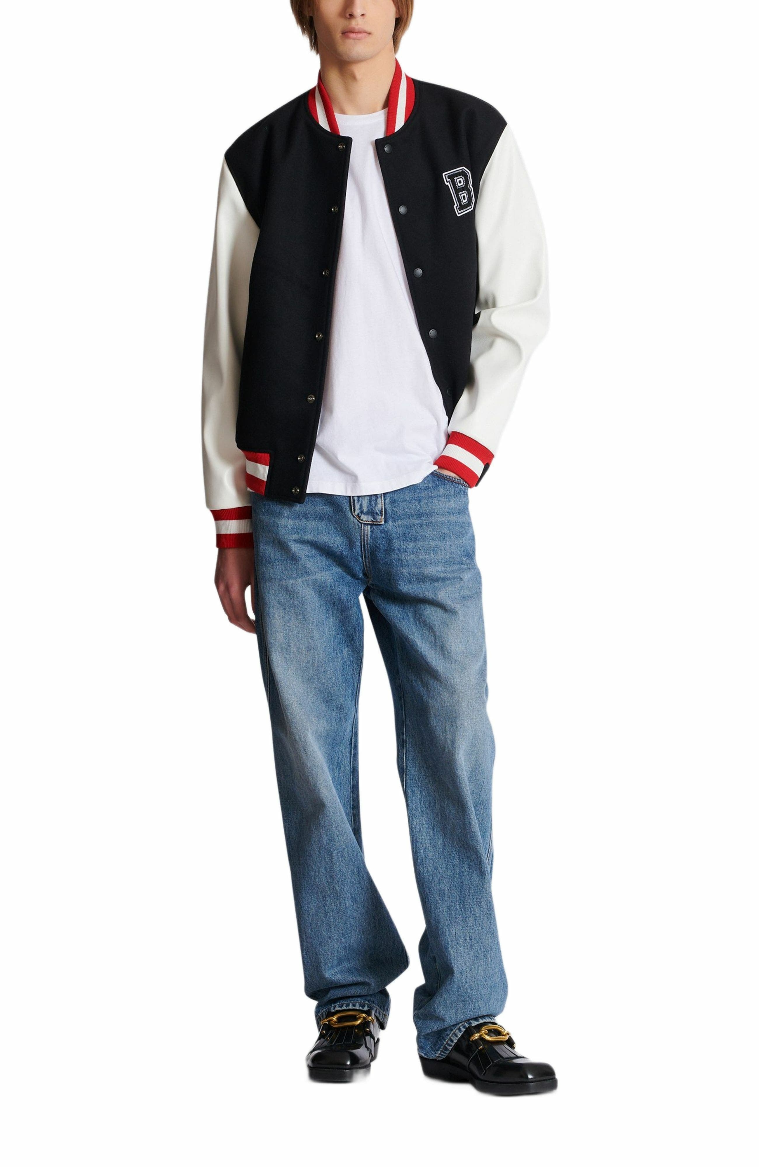 Embroidered Balmain Signature T-shirt in White at Nordstrom - 2