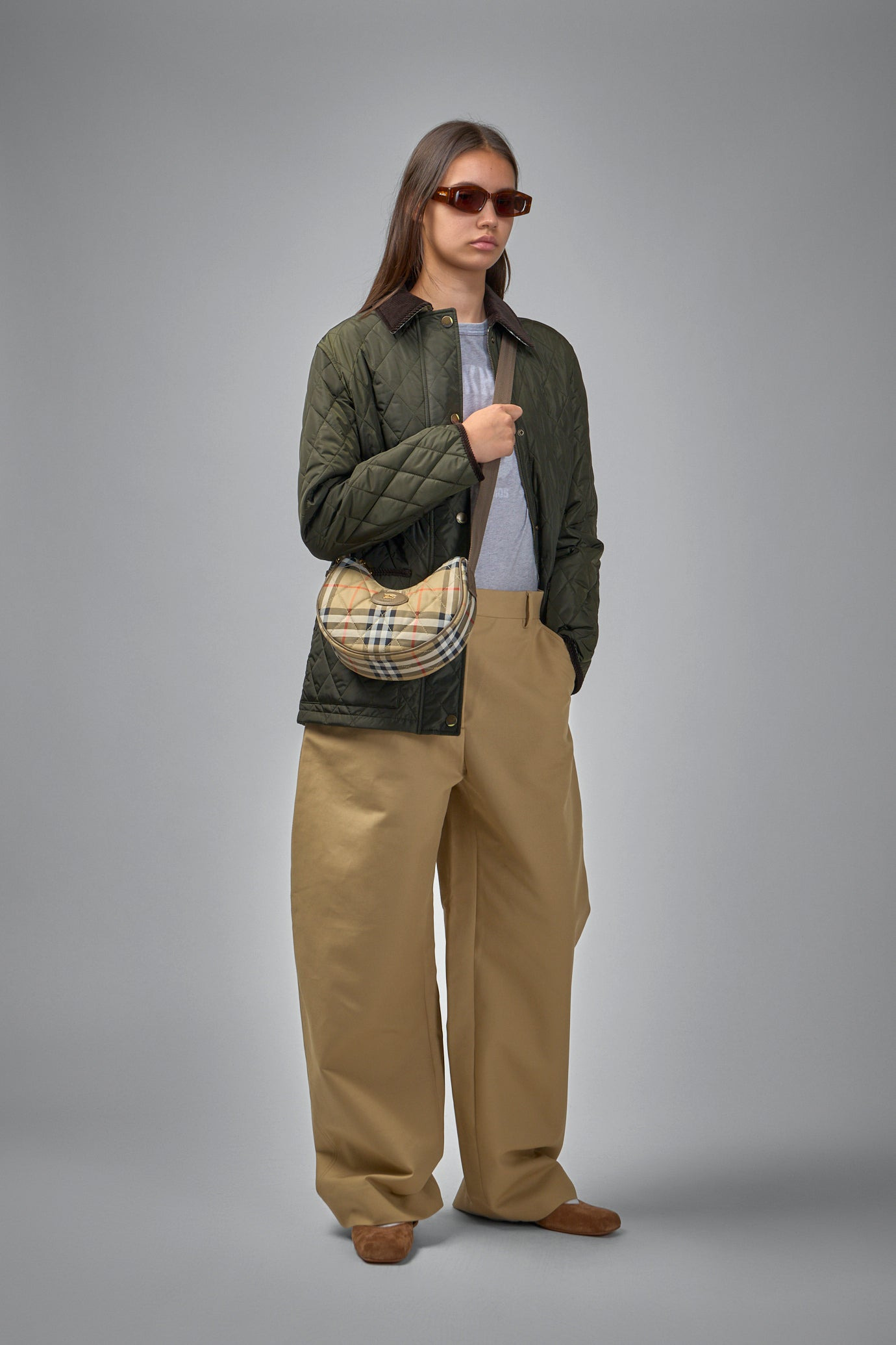 Cropped Quilted Nylon Jacket - 2