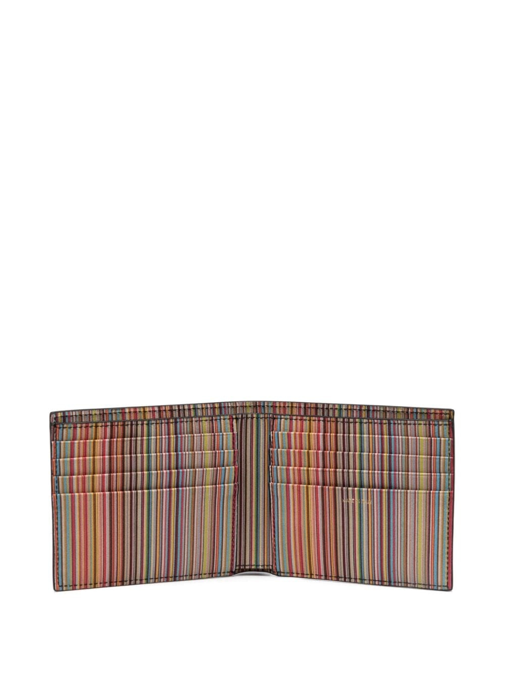 logo-print leather folded wallet - 3