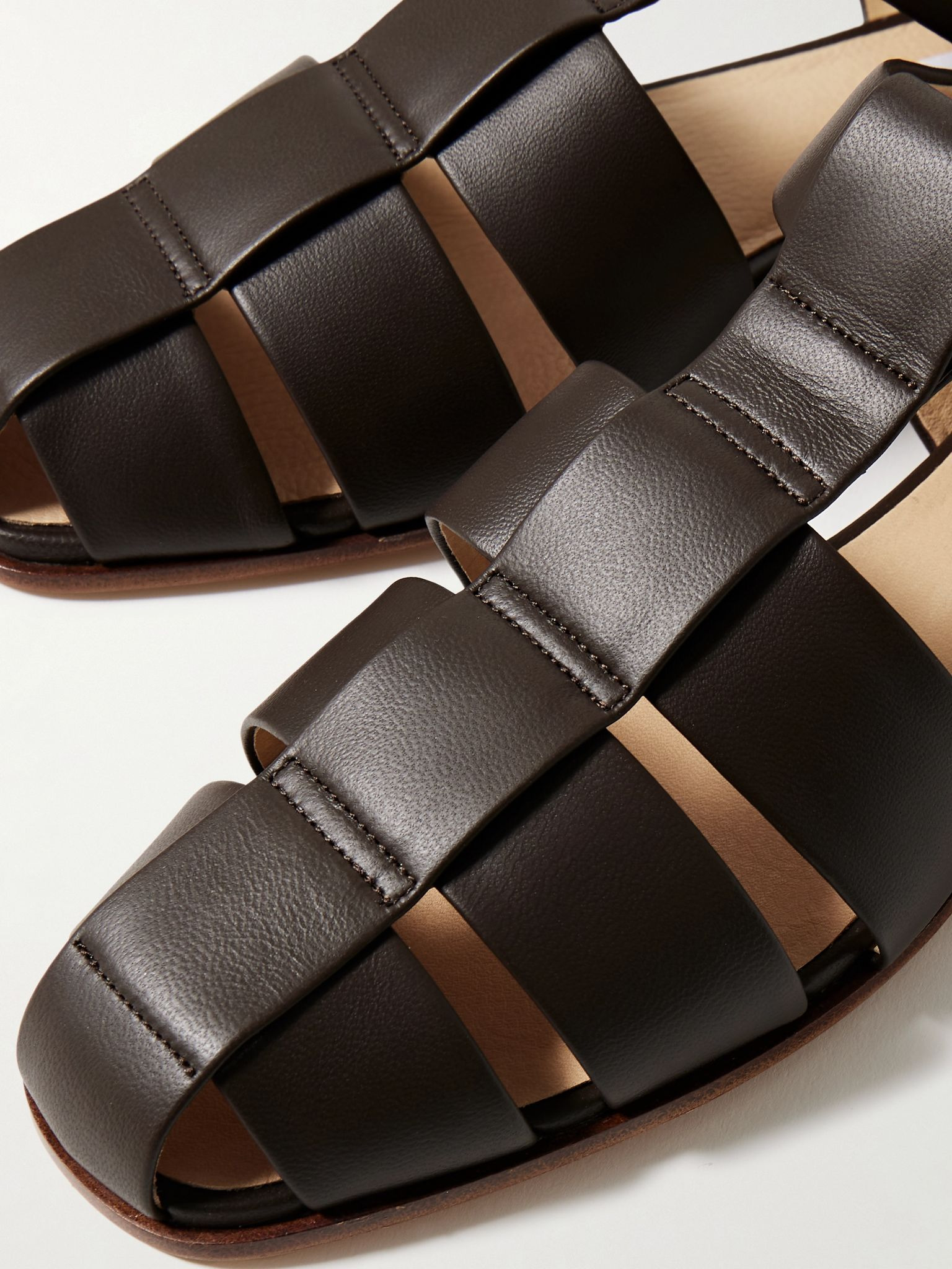 Lynn leather sandals Chocolate - 4