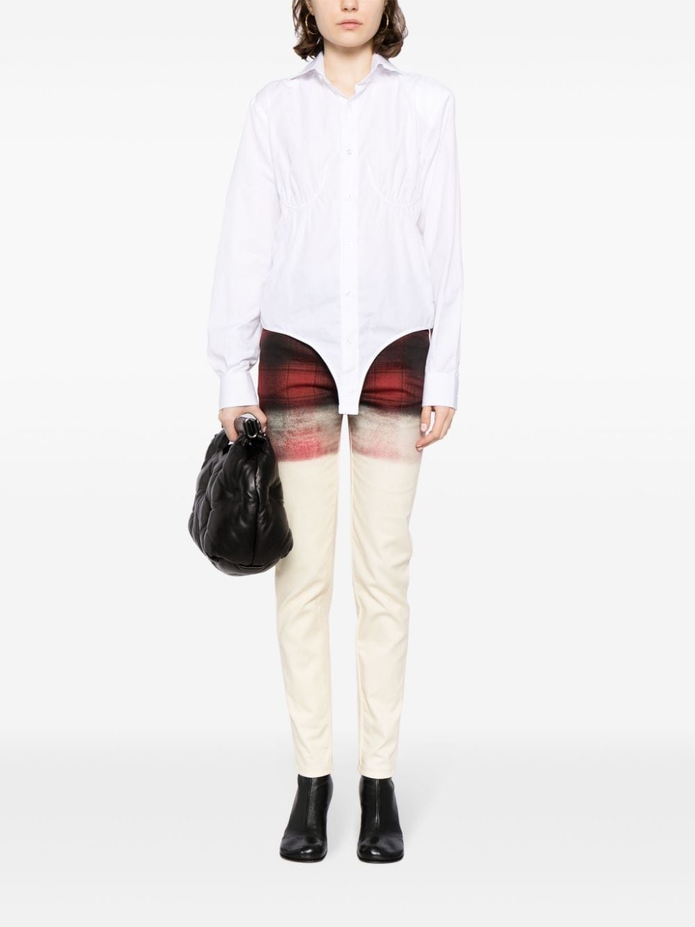 checked skinny jeans - 2