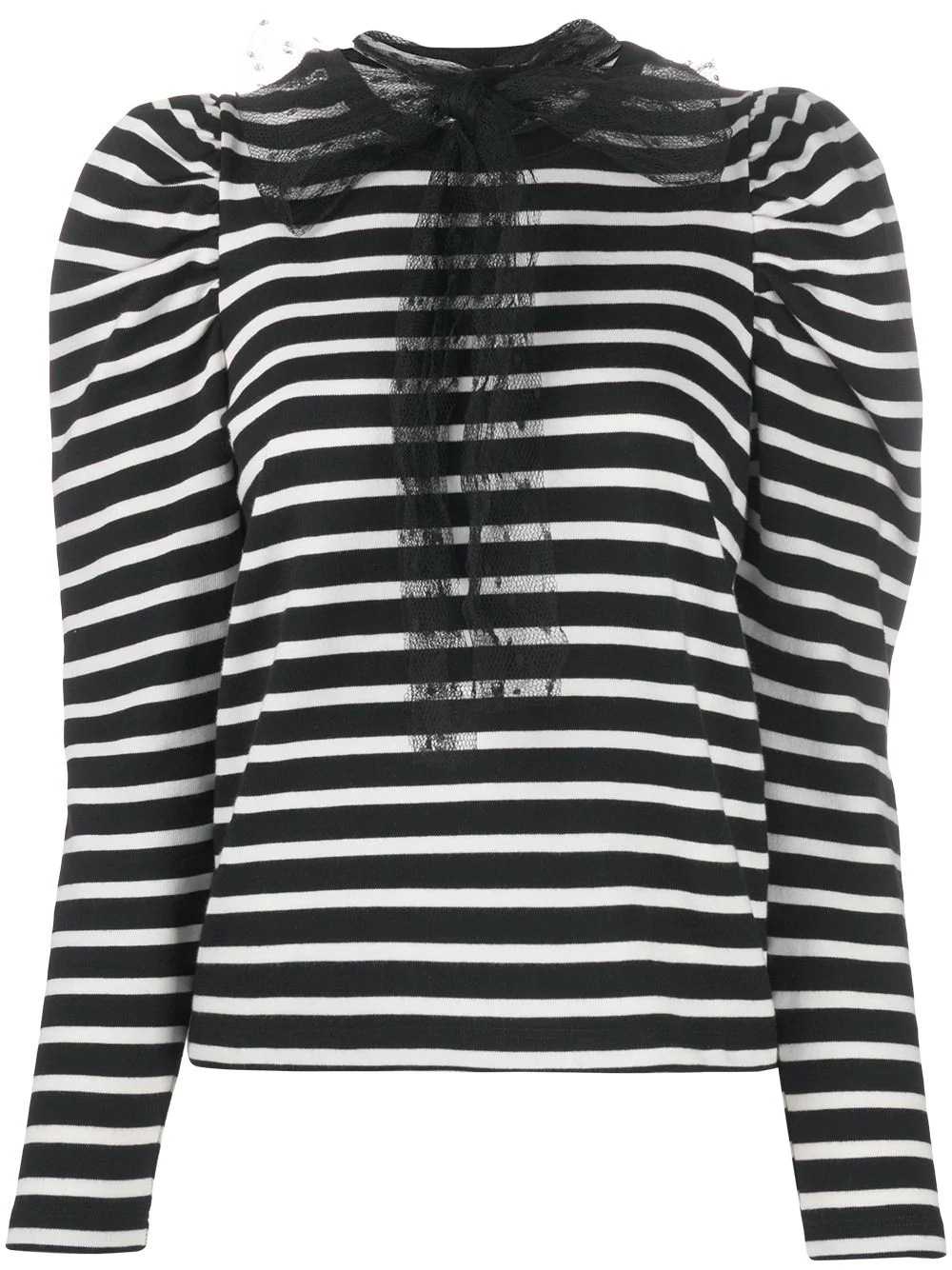 point d'esprit detailing striped jumper - 1