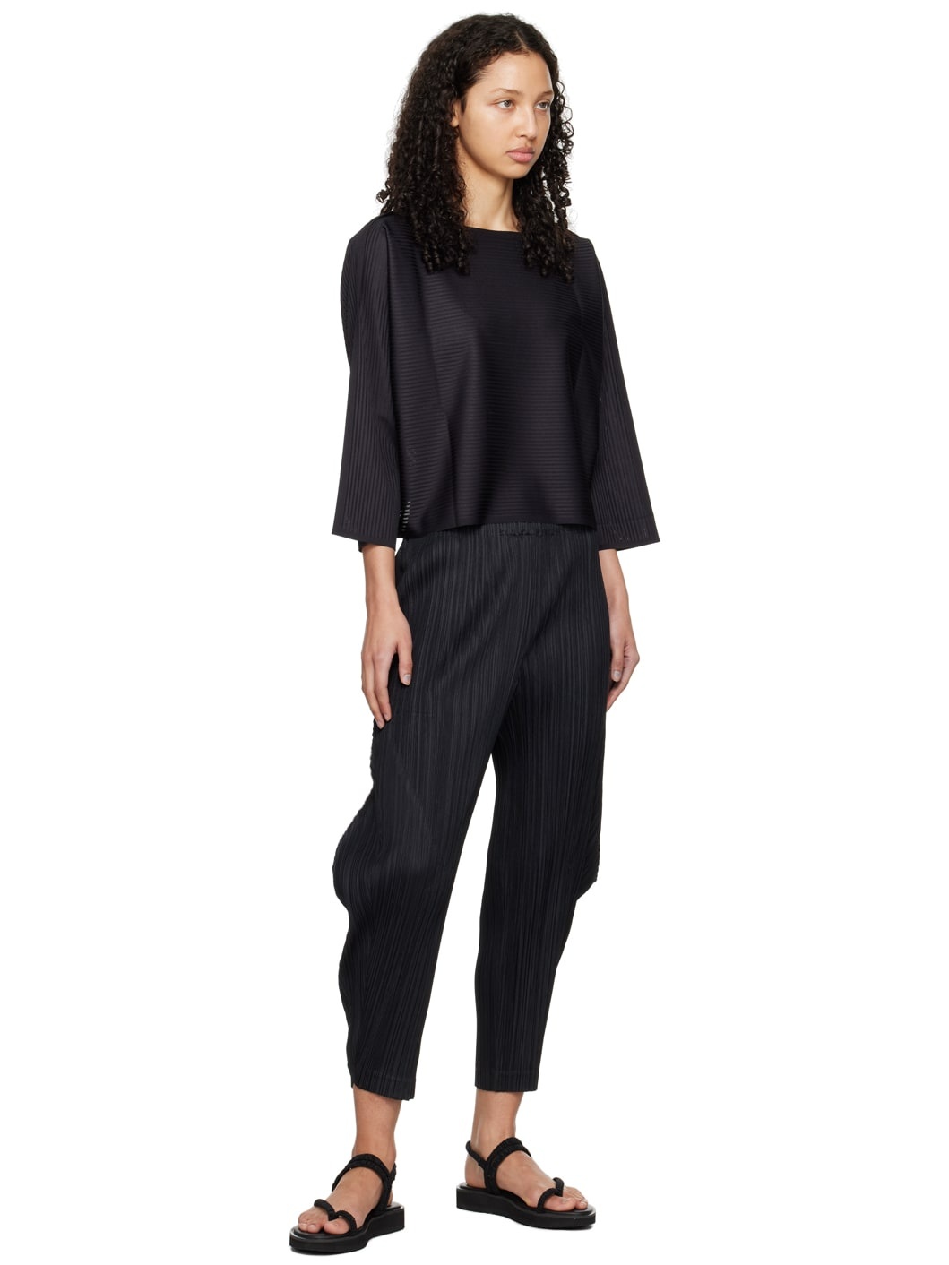 Black Thicker Bottoms 1 Trousers - 4