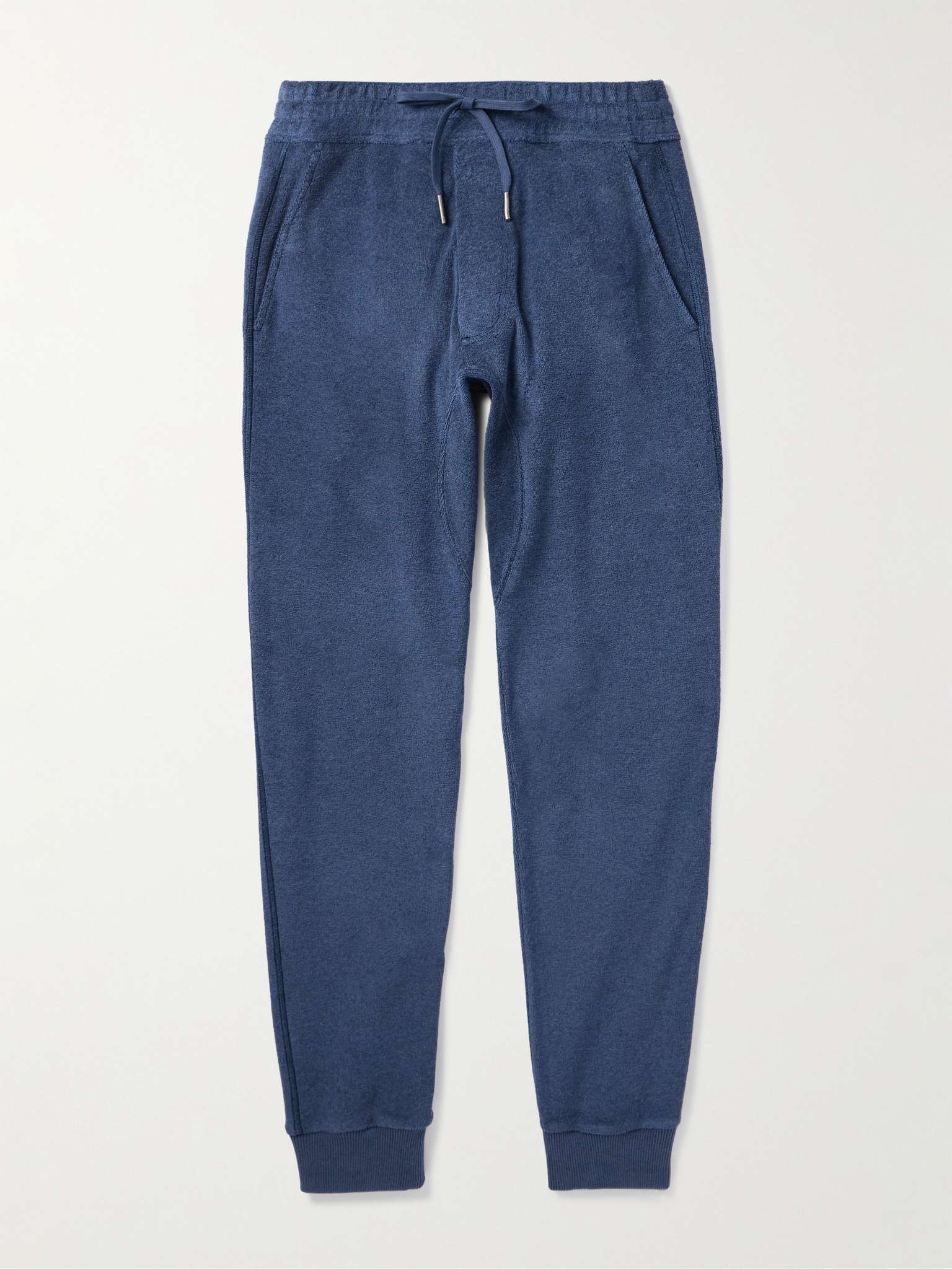 Cotton-Velvet Drawstring Sweatpants - 1