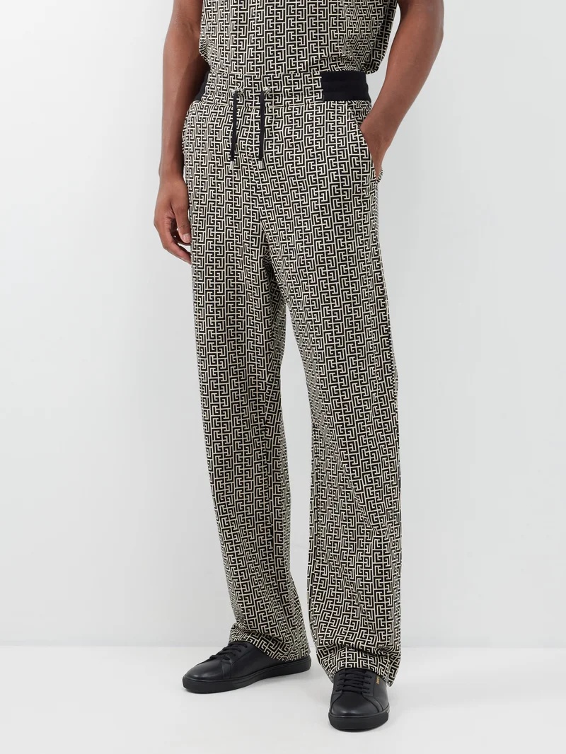 Mini monogram paisley print trousers