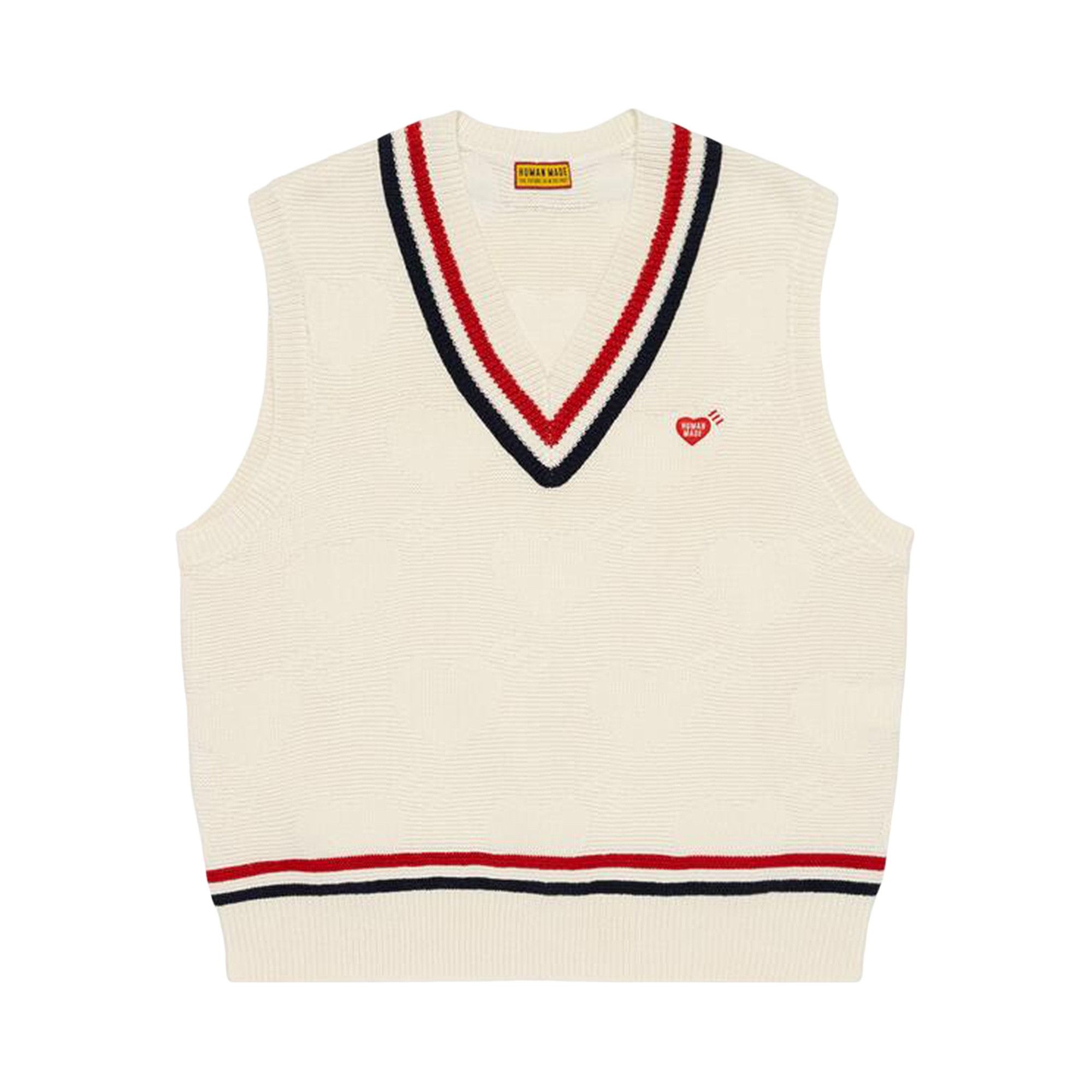 Human Made Heart Knit Vest 'White' - 1