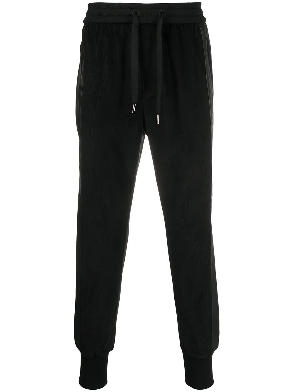 cropped panelled corduroy track pants - 1