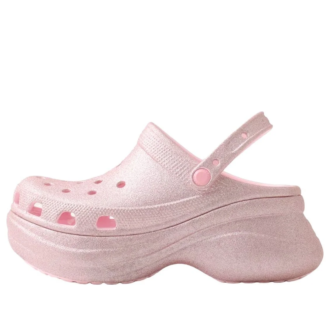 (WMNS) Crocs Bae Glitter Clog 'Pink Milk' 207261-6ZW - 1