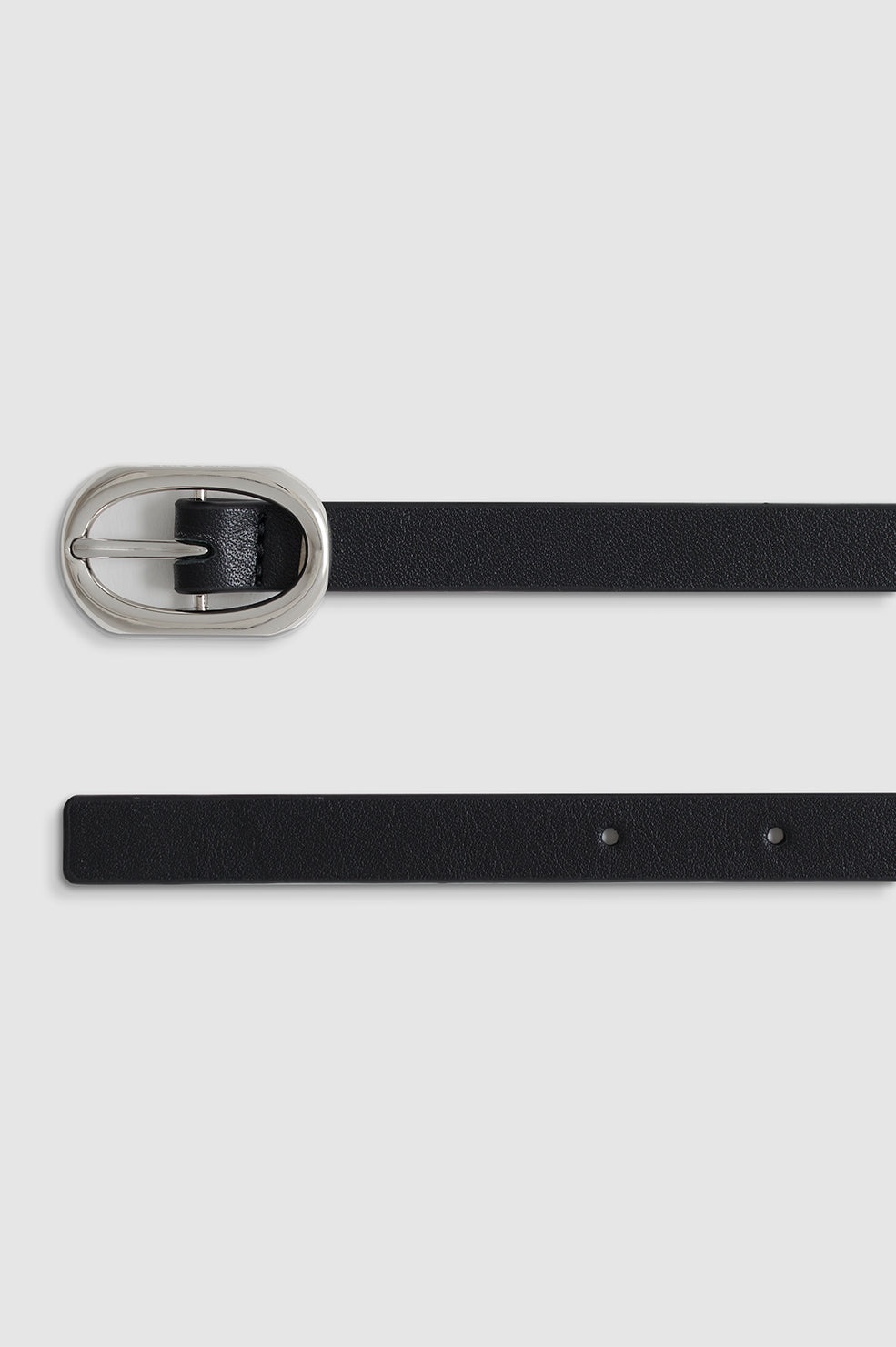 Mini Signature Link Belt - Black With Silver - 3