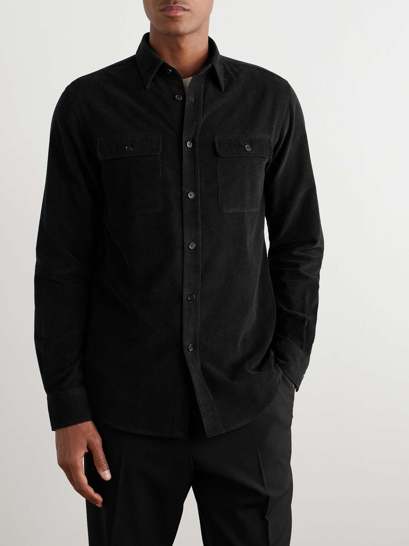 Cotton and Cashmere-Blend Corduroy Shirt 3