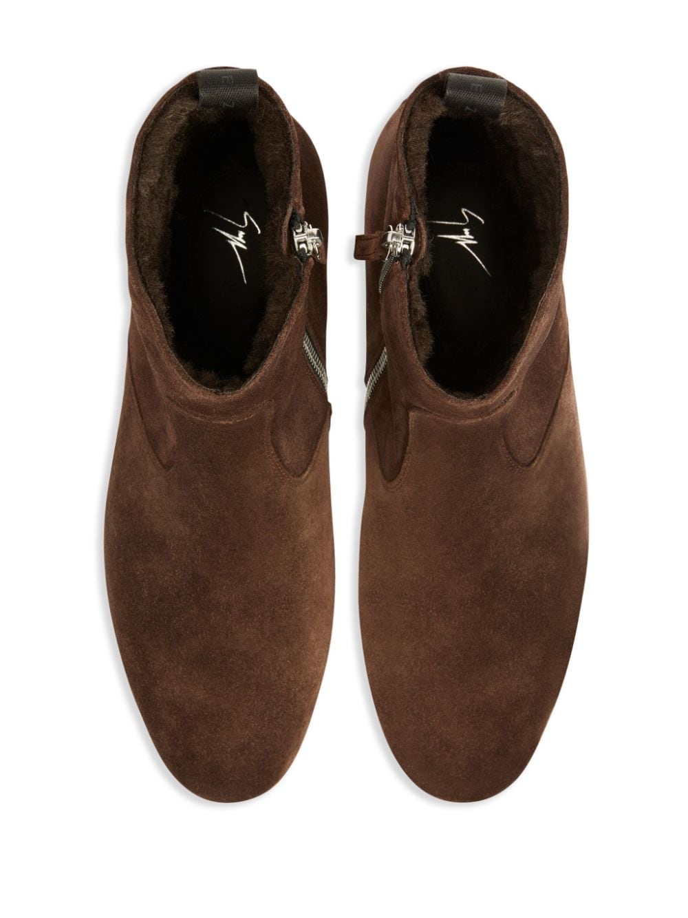Ron panelled suede ankle boots - 4