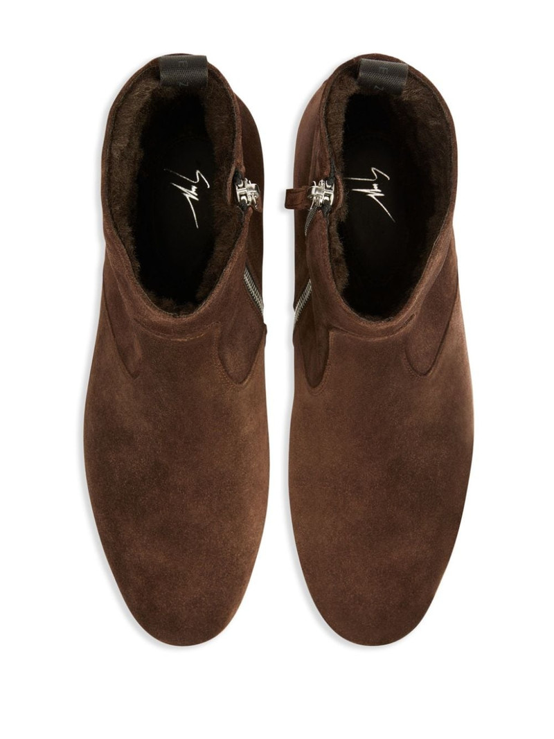 Ron panelled suede ankle boots 4