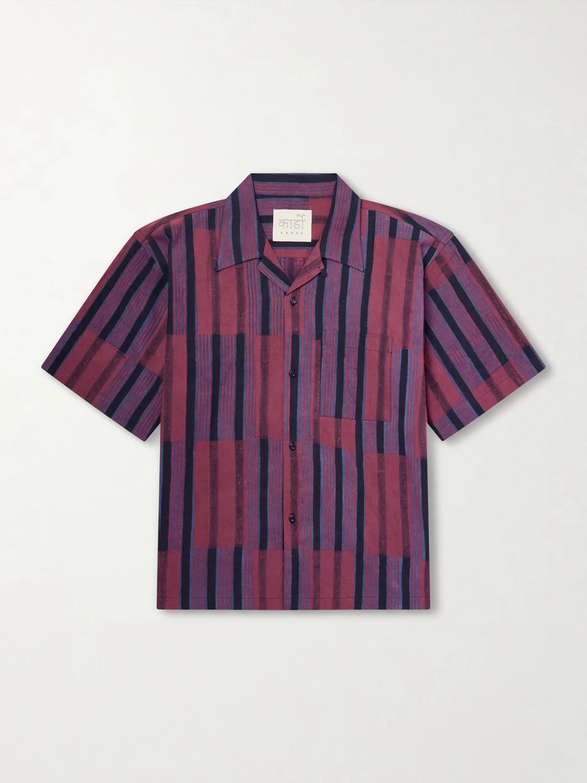 Rohit Convertible-Collar Striped Cotton Shirt - 1