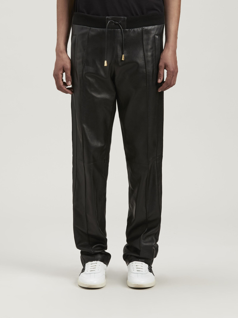 LEATHER TRACK PANTS 3
