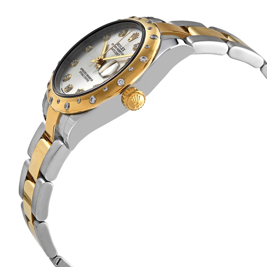Rolex Datejust 31 Automatic Silver Diamond Dial Ladies Steel and 18kt Yellow Gold Oyster Watch 27834 - 2