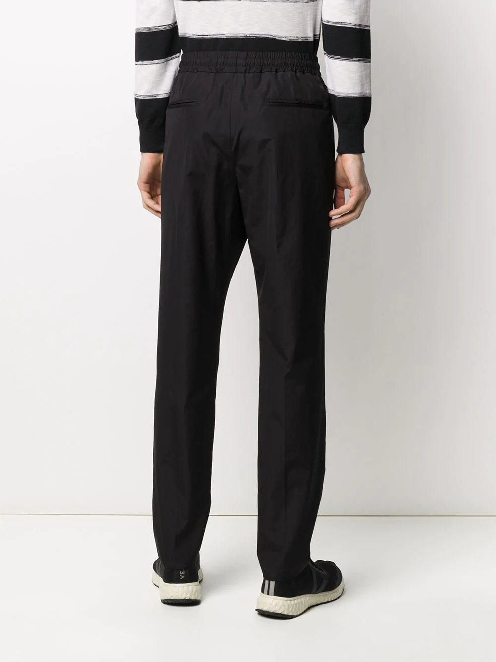 elasticated waist slim trousers - 8