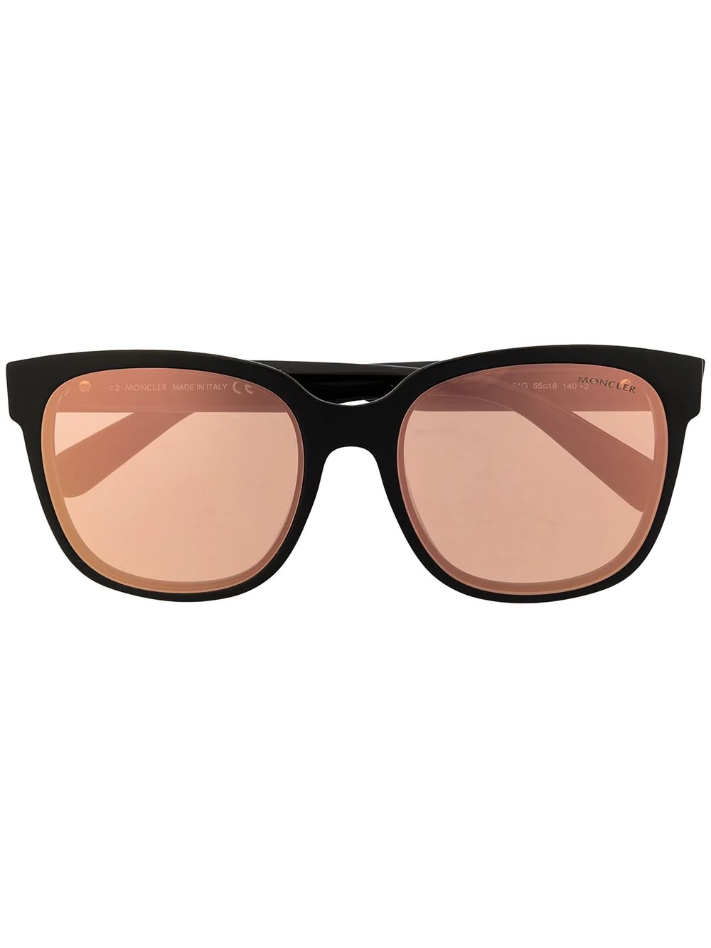 D-frame mirrored sunglasses - 1