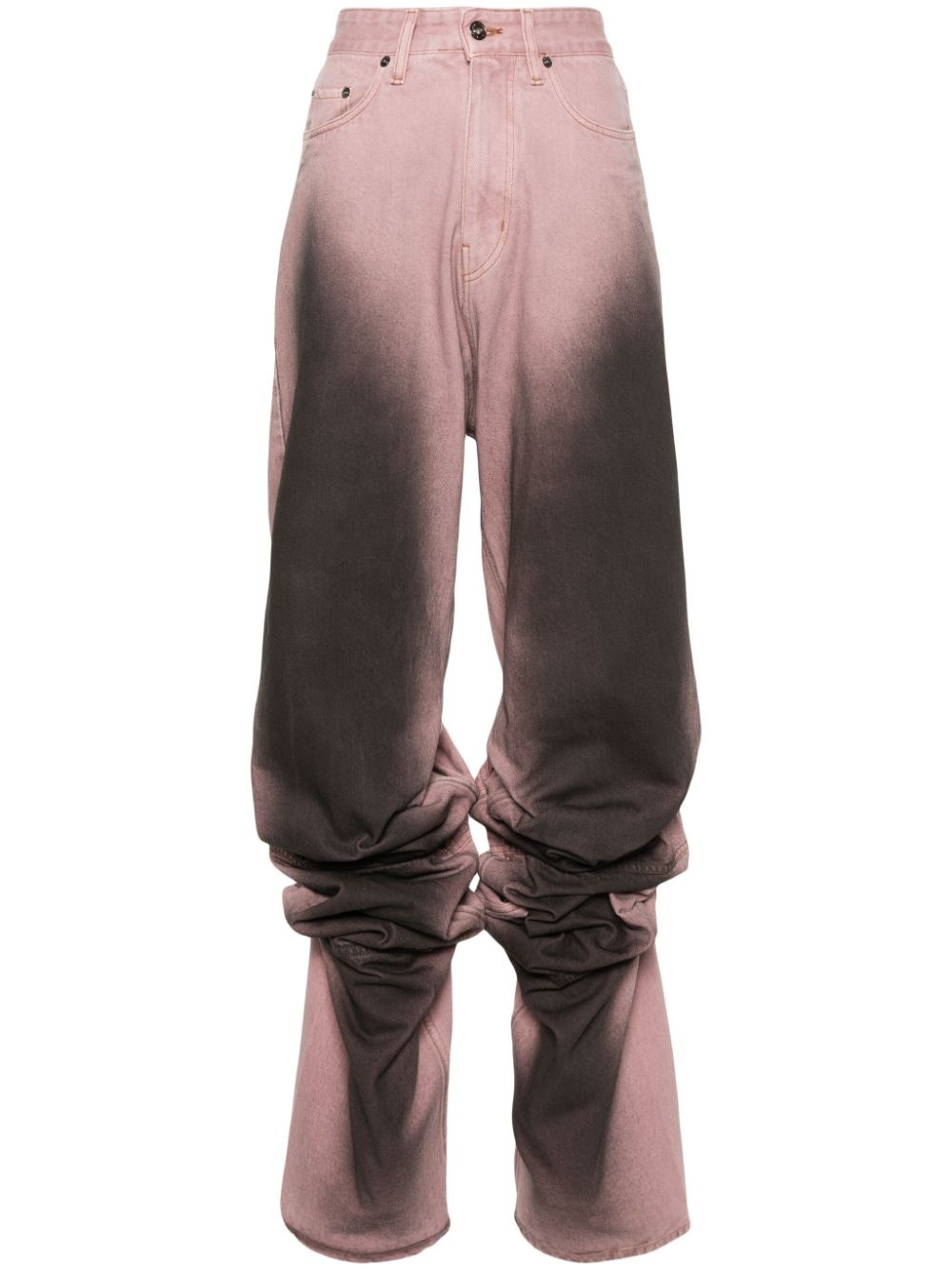 ombrÃ©-effect draped jeans - 1