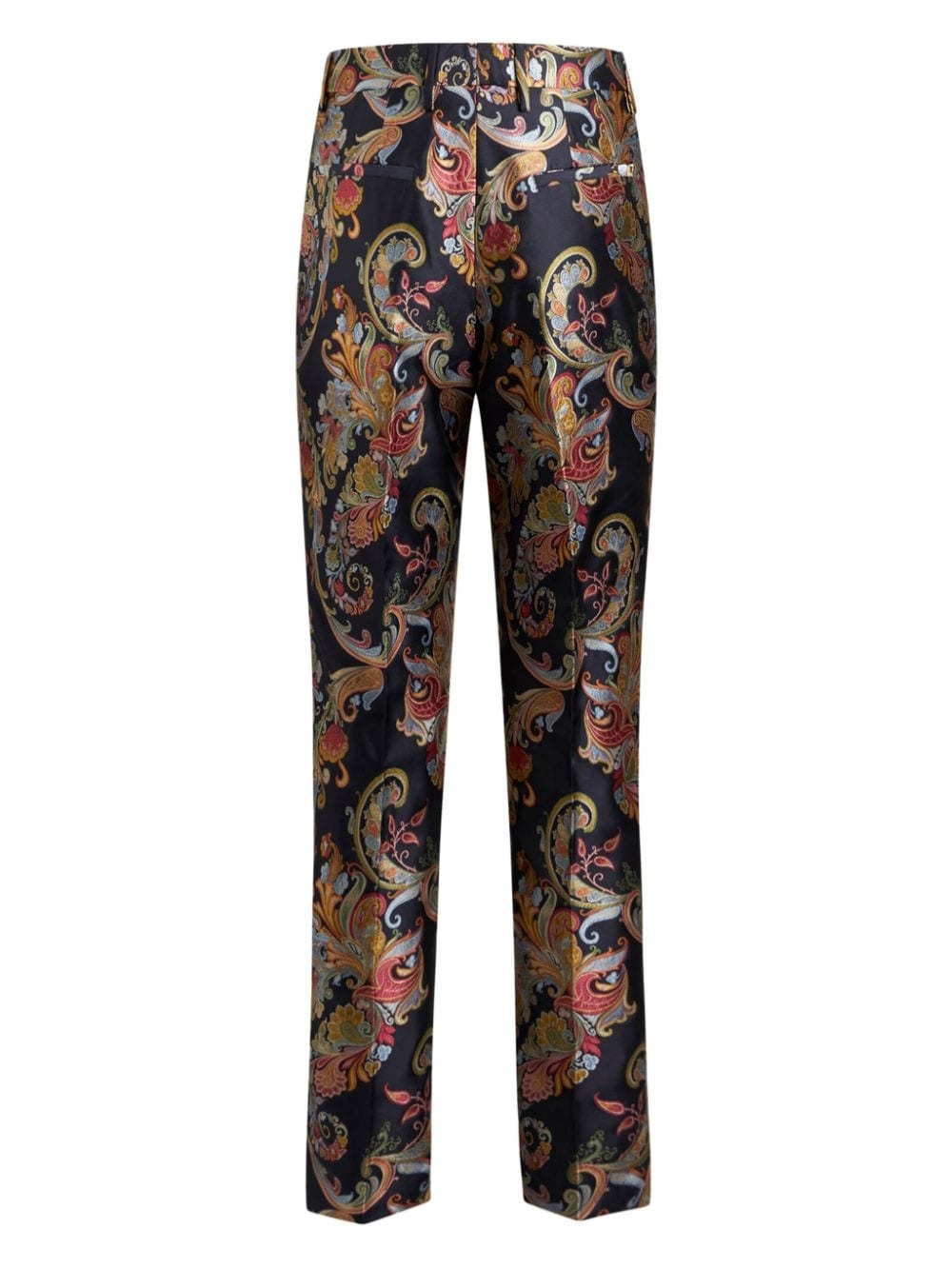 jacquard paisley cropped trousers - 7