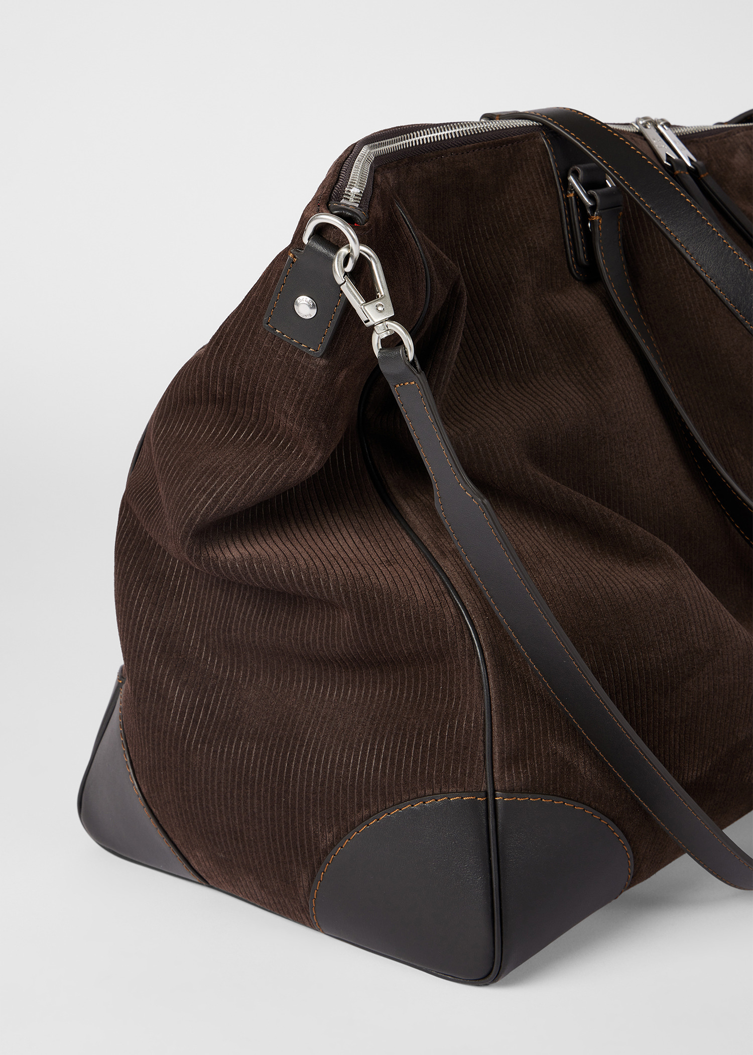 Brown Suede Duffle Holdall - 4