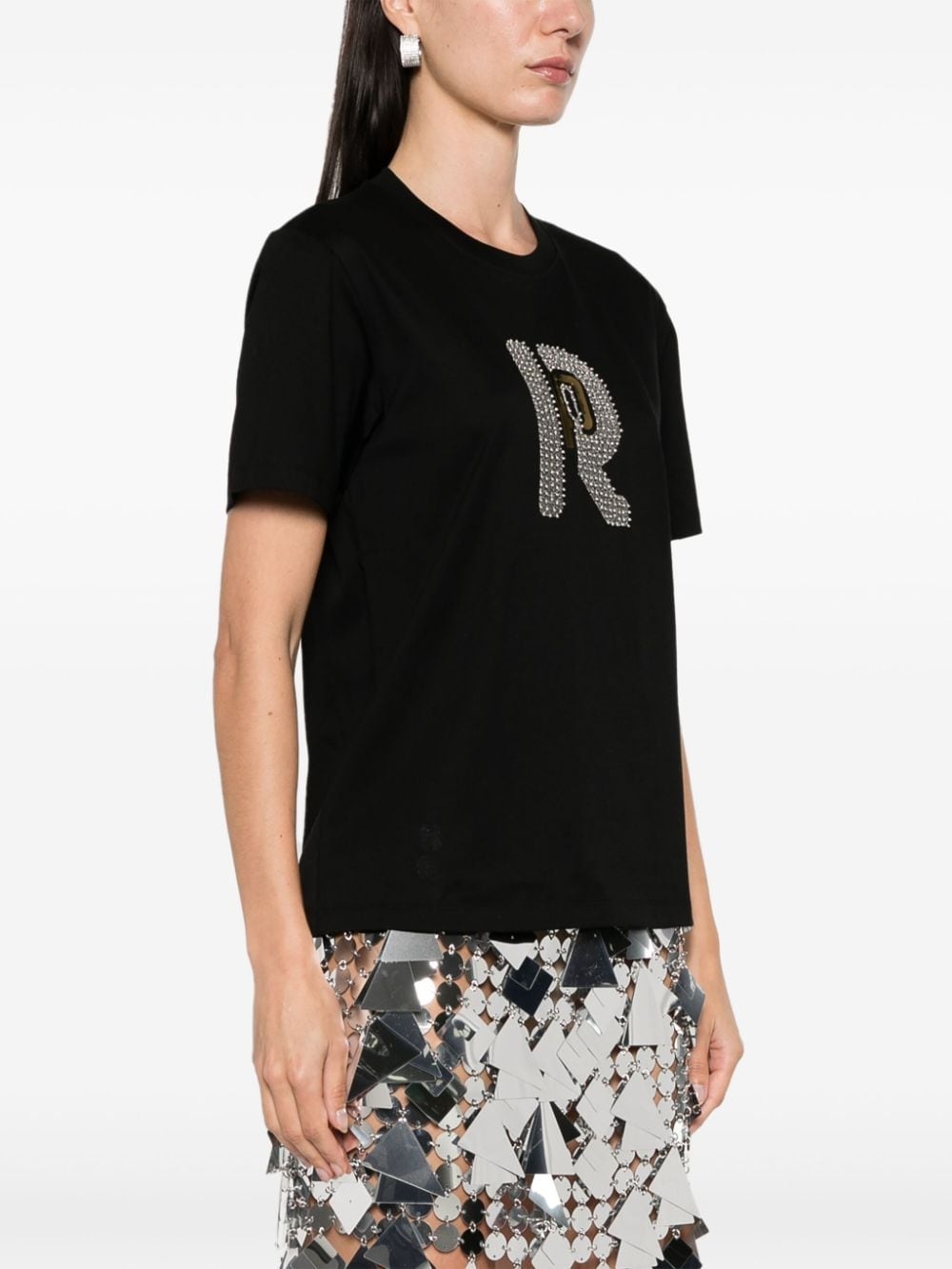 bead-embellished cotton T-shirt - 3