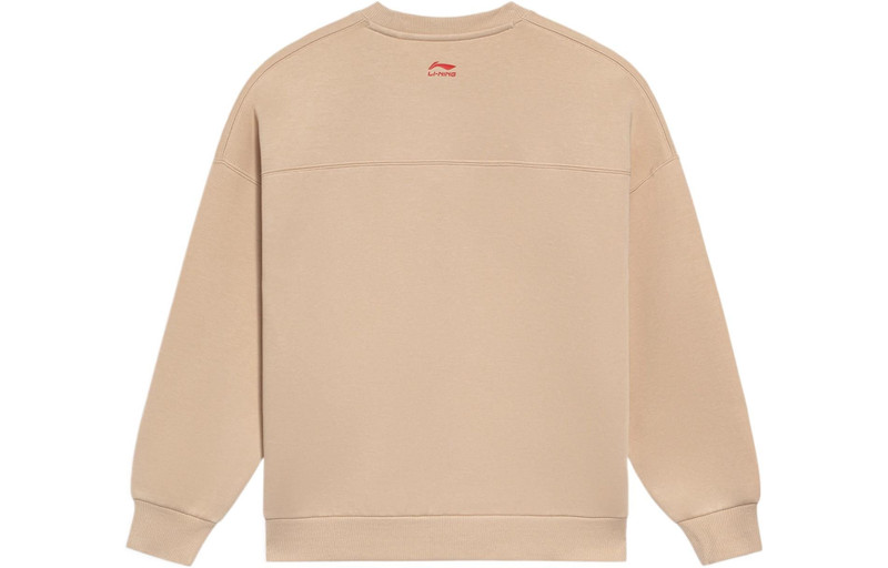 Li-Ning (WMNS) Li-Ning Chinese Culture Embroidered Logo Sweatshirt 'Khaki' AWDS374-1 outlook