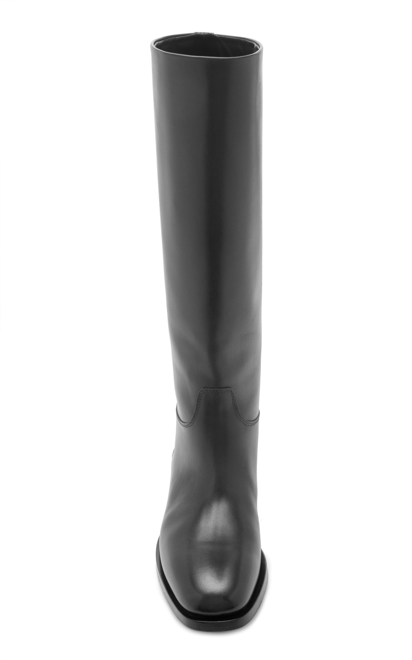 Grunge Leather Riding Boots black - 4