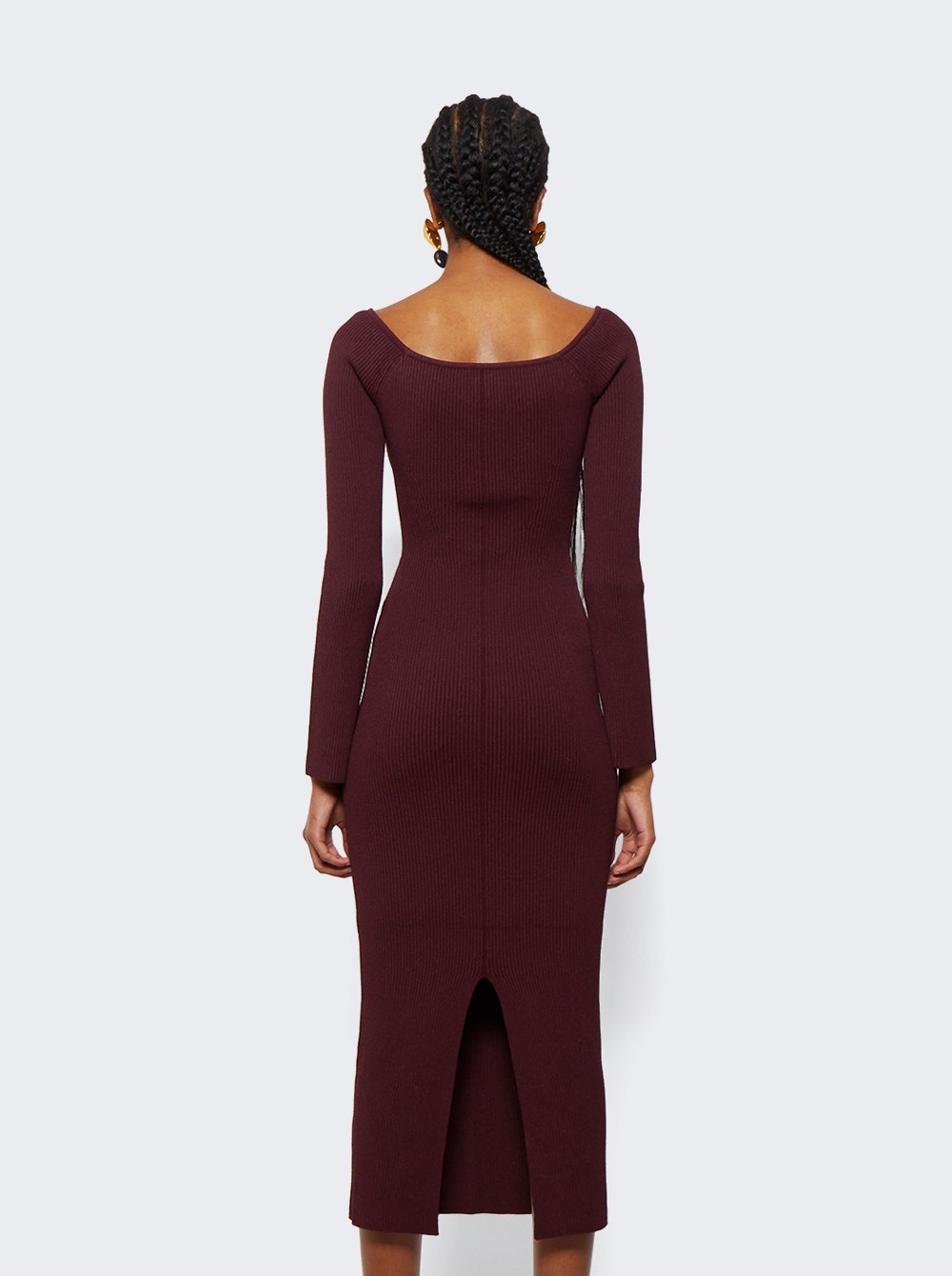 Pia Dress Merlot Red - 5