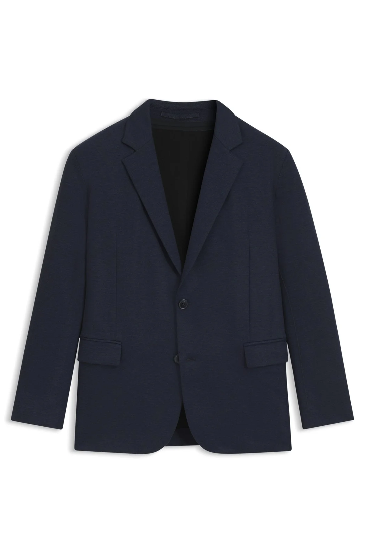 SLIM-FIT BLAZER IN TWILL-PRINT JERSEY - 1