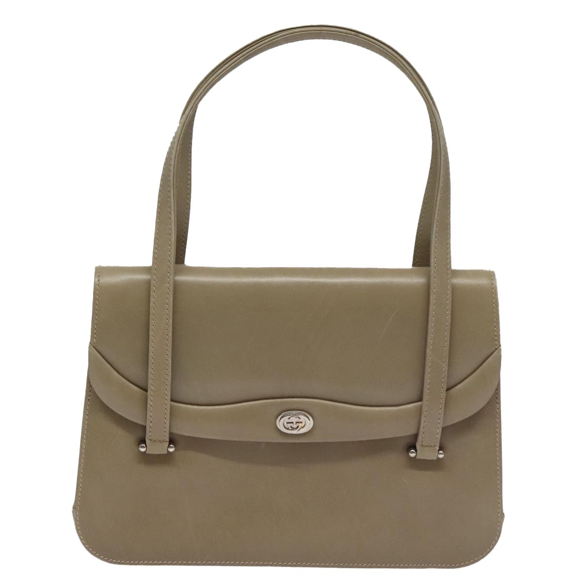 GUCCI Hand Bag Leather Beige - 2